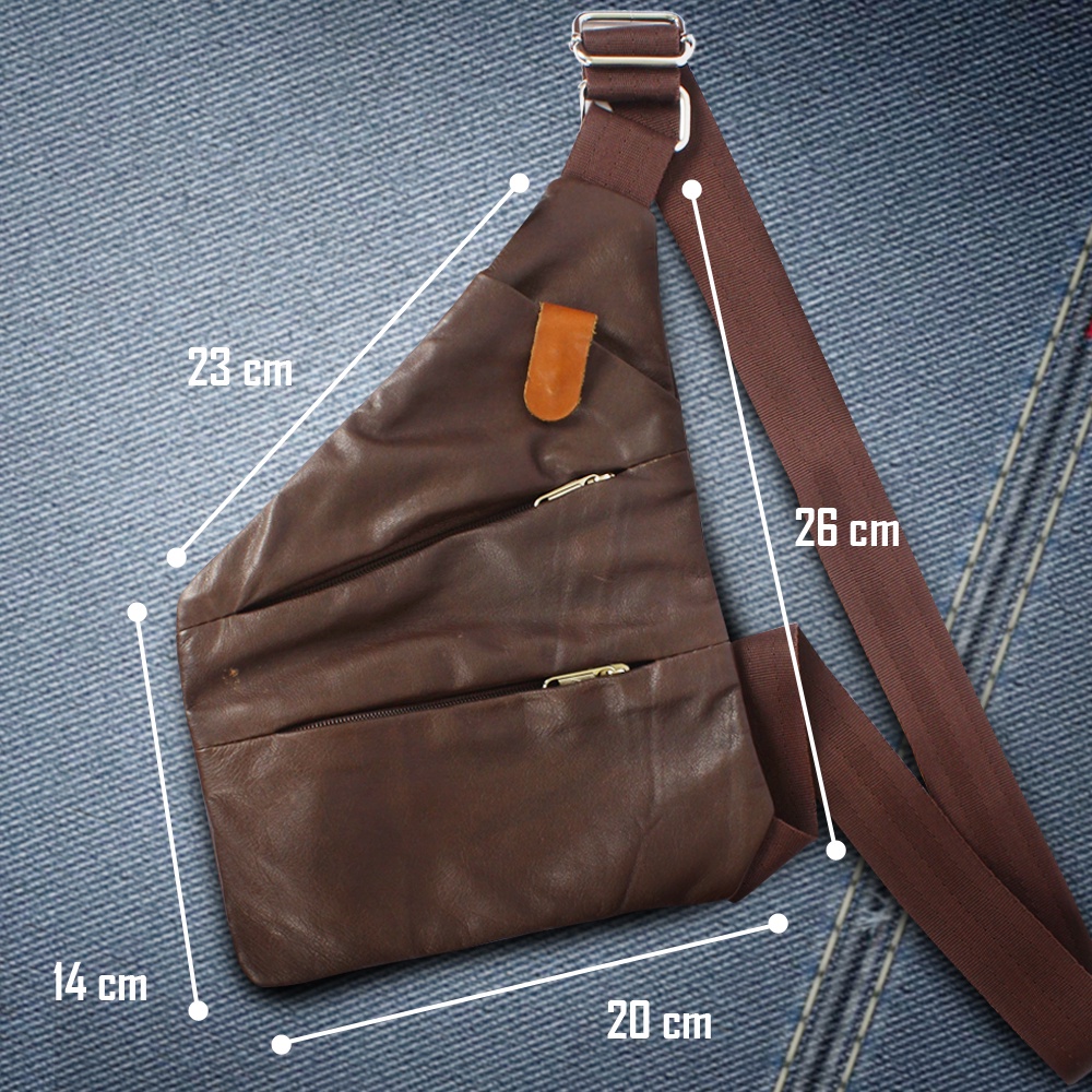 Tas Selempang Pria Kulit Sapi Asli Sling Bag Slingbag Tas Slempang Pria Kulit Sapi Asli Tas Selempang Police KUALITAS TERJAMIN MEMUASKAN