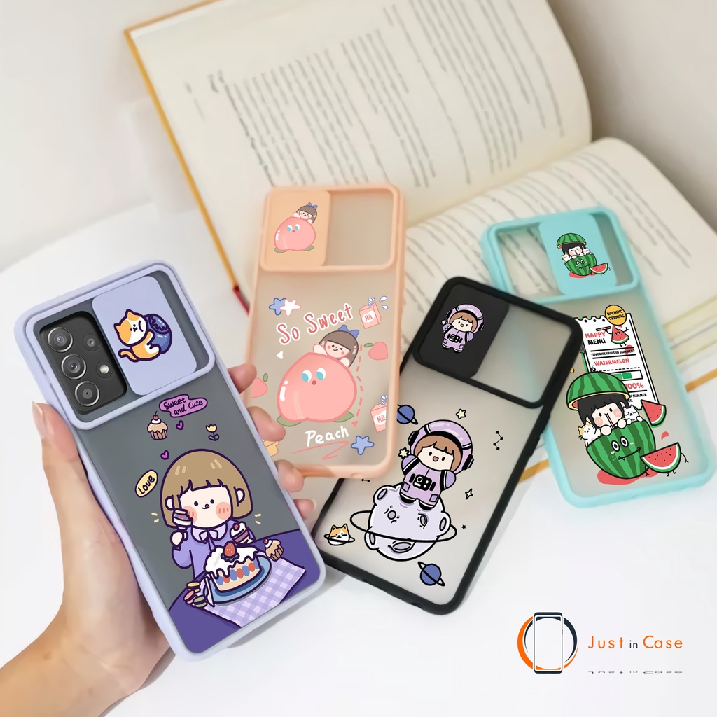 Case Slide (KG1) Softcase Macaron Samsung A52 A52S A32 A72 A22 A12 M12 A02 A02S A03 A03S A10 M10 A11 M11 A20 A30 A50 A50S A30S A31 A20S