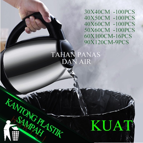 Kantong Plastik Sampah HD Ukuran 60X100cm 90X120cm Trash Bag Hitam  60 Micro Tebal