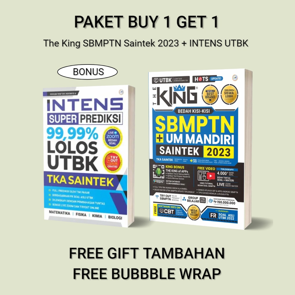The King SBMPTN 2023 The KING SBMPTN SAINTEK 2023 THE KING SBMPTN SOSHUM 2023 THE KING TPS UTBK 2023 BUKU SBMPTN 2023-SAINTEK2023 BUY1GET1