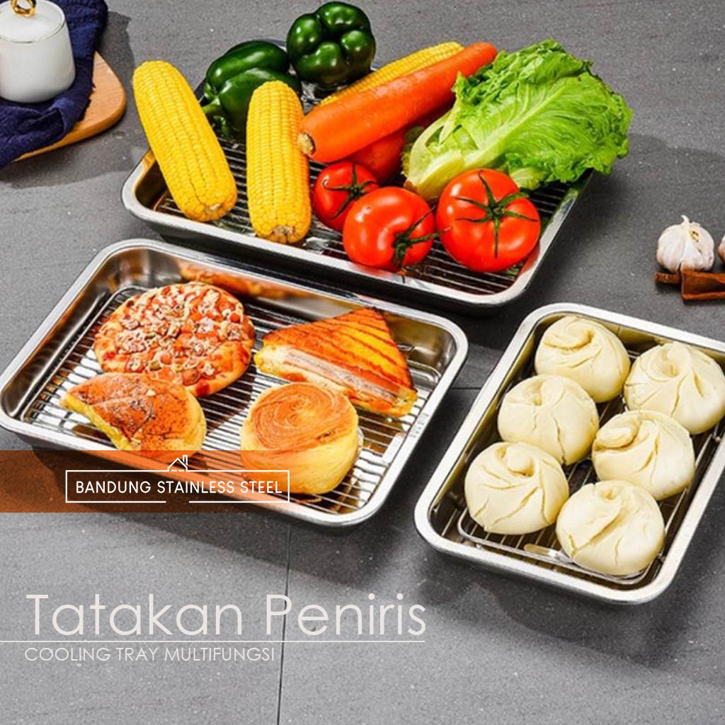 Cooling Tray Tatakan Saringan Peniris Minyak Panggangan Multifungsi Medium Large