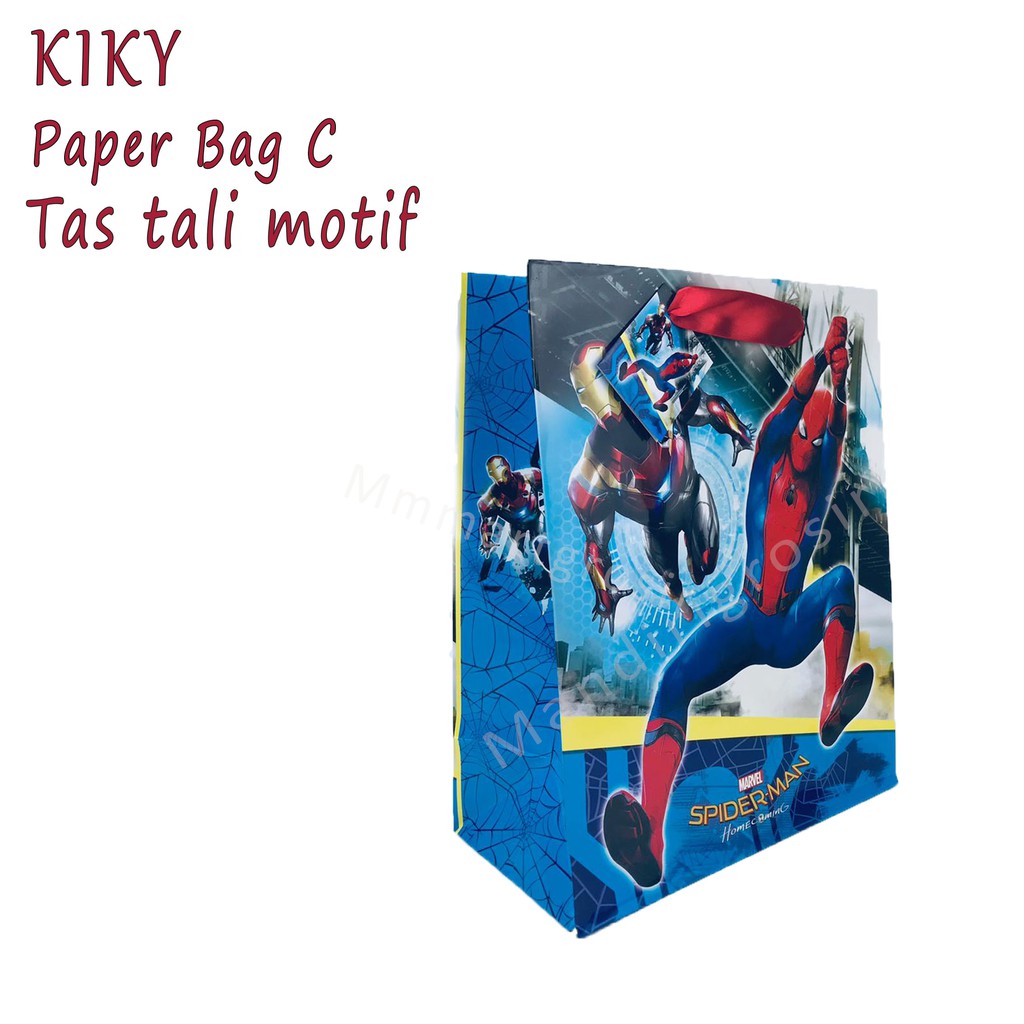 Paper Bag C *Kiky * Tas Tali Motif * 330x265x135mm