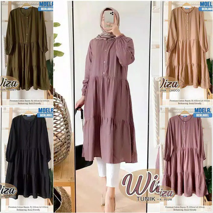 TUNIK RAYON WIZA//Atasan rayon allsize L XL XXL ( Jumbo)