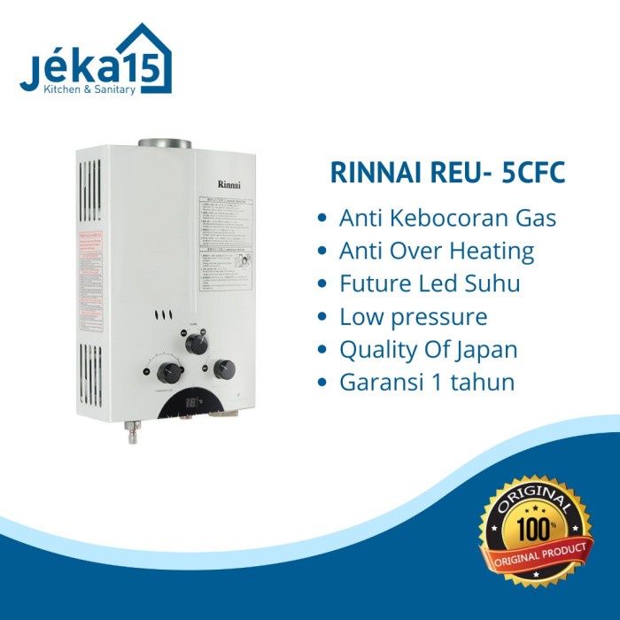 {elekstore} Water Heater Gas RINNAI / Water Heater Gas Terbaik Murah