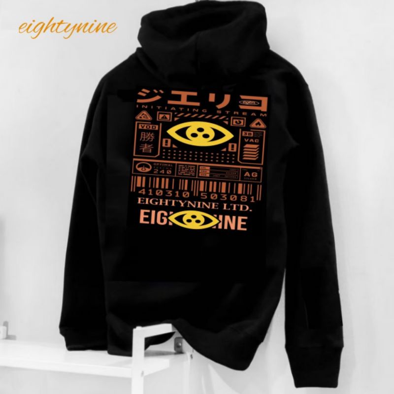 Sweater Hoodie Eighty Nine Unisex Color Black Premium