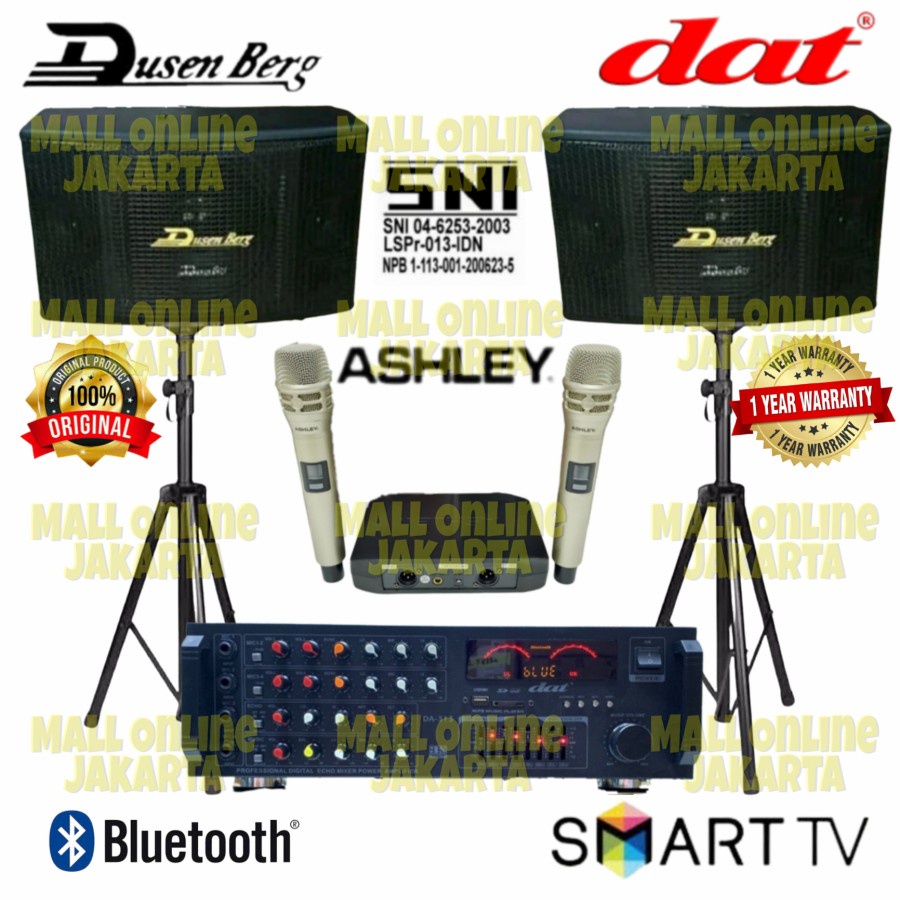 Paket Karaoke Set Dusenberg 10 inch Sound System Mic Wireless Ashley