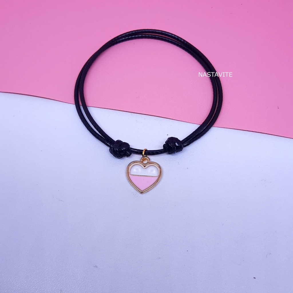 Gelang Liontin Kupu Kupu Couple Awan Tali Korea Hitam Persahabatan Pacar Bestie Love Gelang Sunflower Pink Series Murah