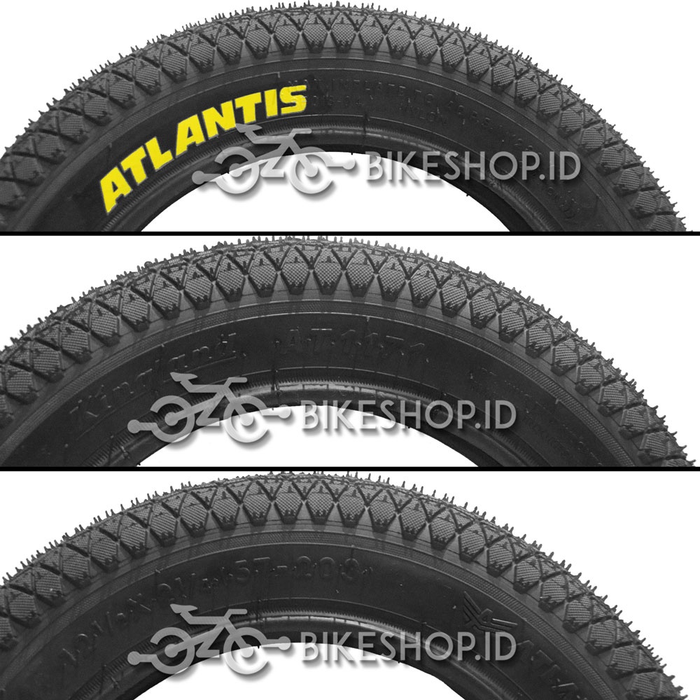 Ban Luar Sepeda Anak Ukuran 12 1/2 x 2 1/4 Atlantis Kingland AT1171 Hitam | High Quality