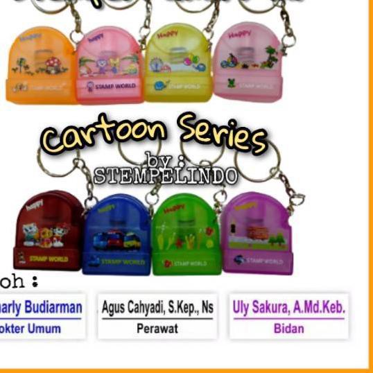 

Star Stempel Nama Mini 10x28mm Stamp World Kartun Lucu Dokter Bidan Perawat Jabatan Anak Free Custom