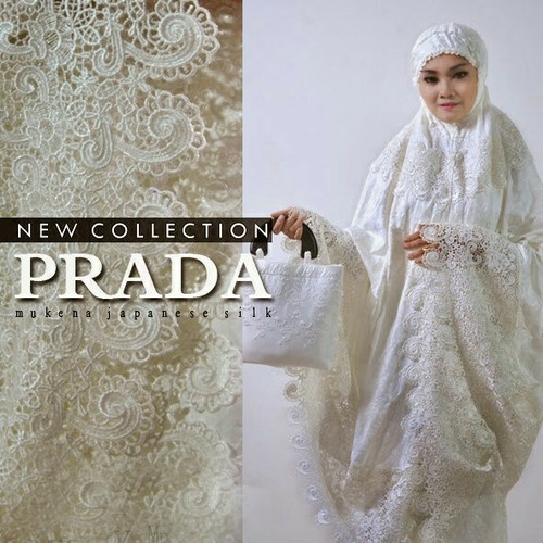 Bestseller Fashion Mukena Dewasa Kartika Katun Foil - Putih Milo -Mukena Prada Sutra - Best Seller