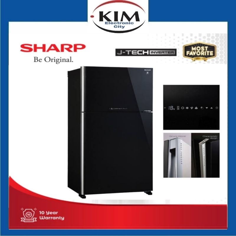 Sharp Kulkas 2 Pintu SJ-IG961PG-BK Inverter Hybrid Coolin