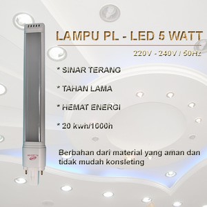 EELIC Lampu PL-LED 5W Refil Dari Lampu Meja 5 Watt PL LED