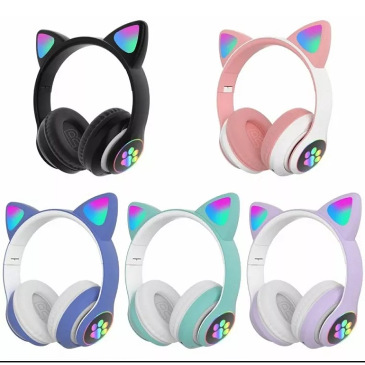 Headphone Wireless Bluetooth Variasi Model Kucing