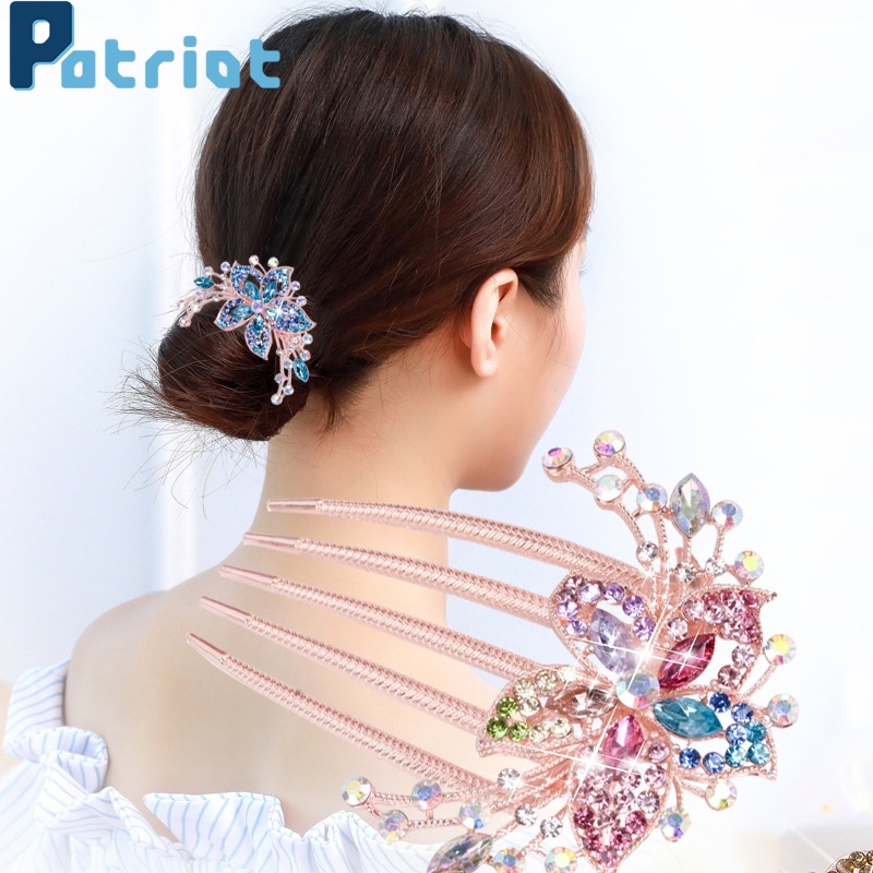 1Pc Fashion All-match Alloy Diamond Insert Hair Comb Women's Wedding Accessories