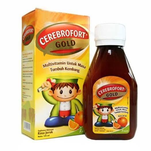 Cerebrofort Gold 100ml Rasa jeruk Vitamin anak