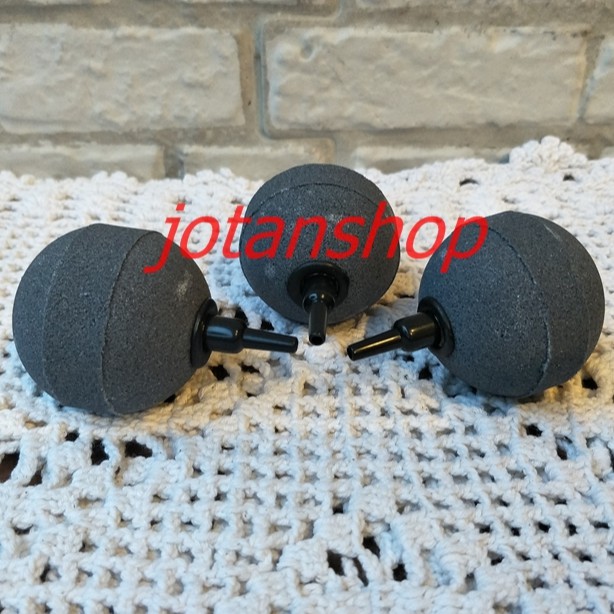 Batu Aerator BAKSO AIRSTONE JUMBO 5cm baso abu abu Aerasi Bulat abuabu air stone aquarium