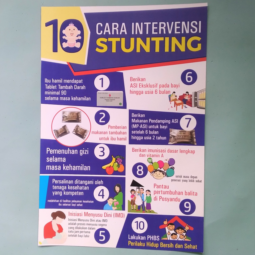 Poster stunting, intervensi stunting, stunting anak