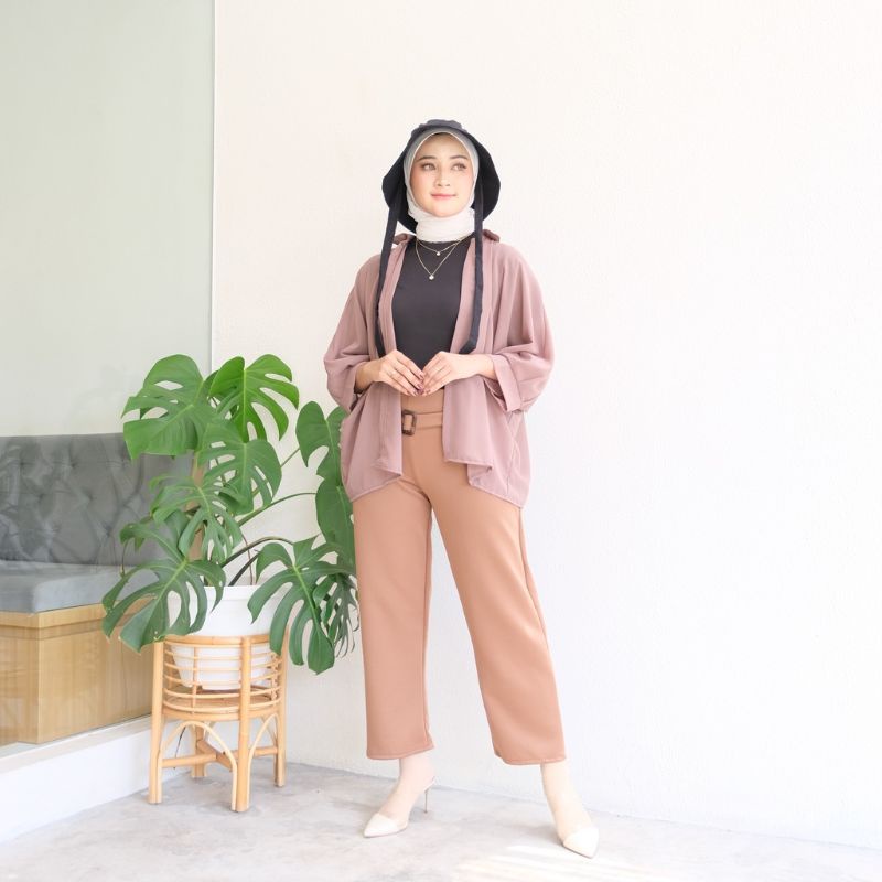 KULOT ZENNA Celana Kulot Baggy Pants Scuba Kulot Fashion OOTD Wanita Polos Simple Elegant Celana Pan