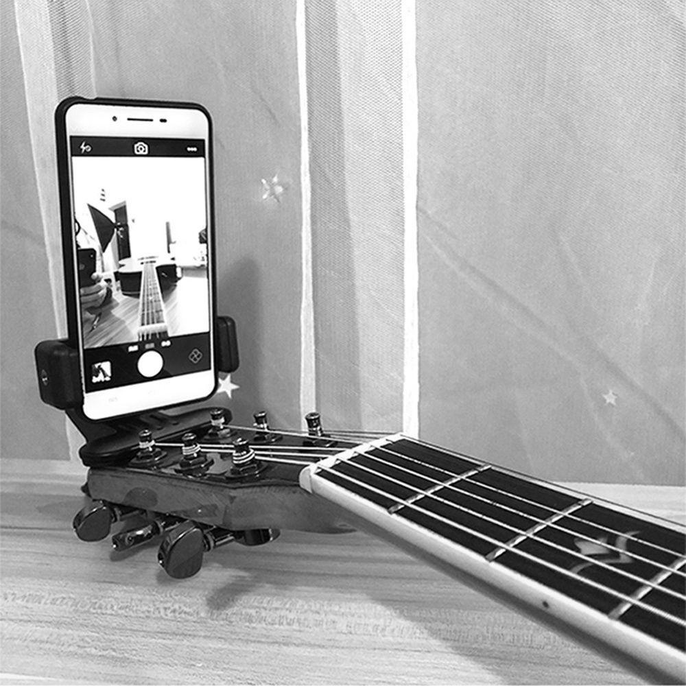 Lanfy Klip Kepala Gitar Alat Musik Multi-Fungsi Desktop Music Holder Siaran Langsung Aksesoris Gitar Bagian Gitar Tripod Klip Head