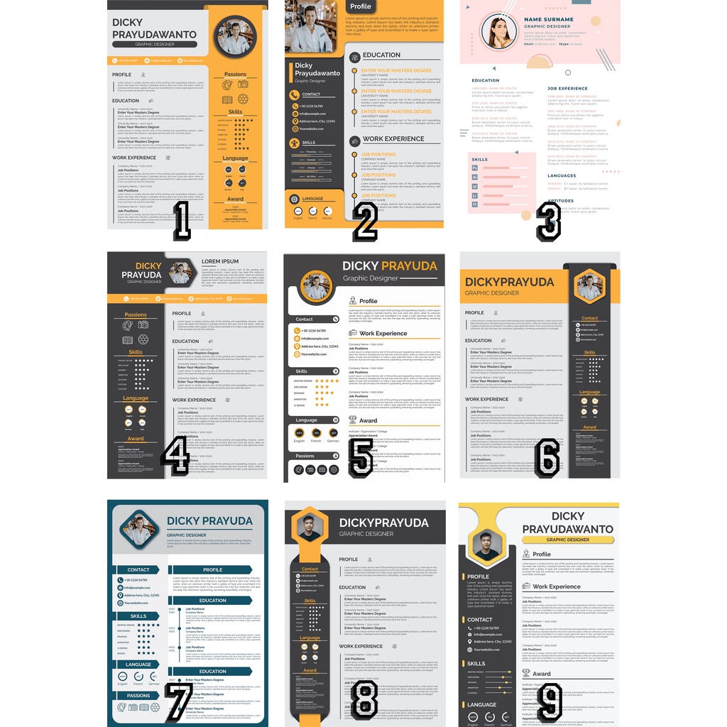 

Design dan Template CV (Curiculume Vitae) Professional dan Menarik