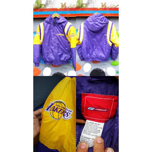 JAKET LA LAKERS X REEBOK VINTAGE RARE ITEM