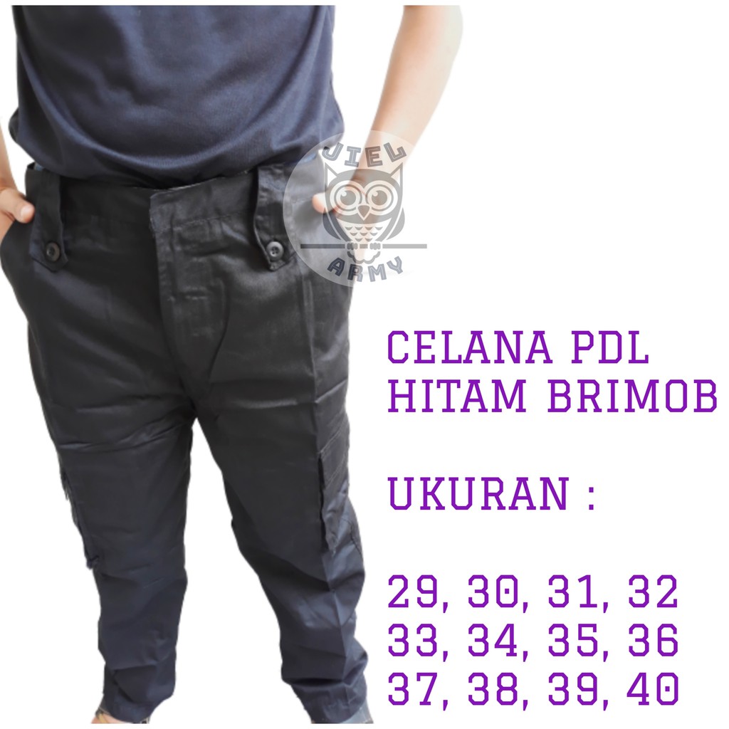 Celana PDL Hitam Celana Lapangan Brimob