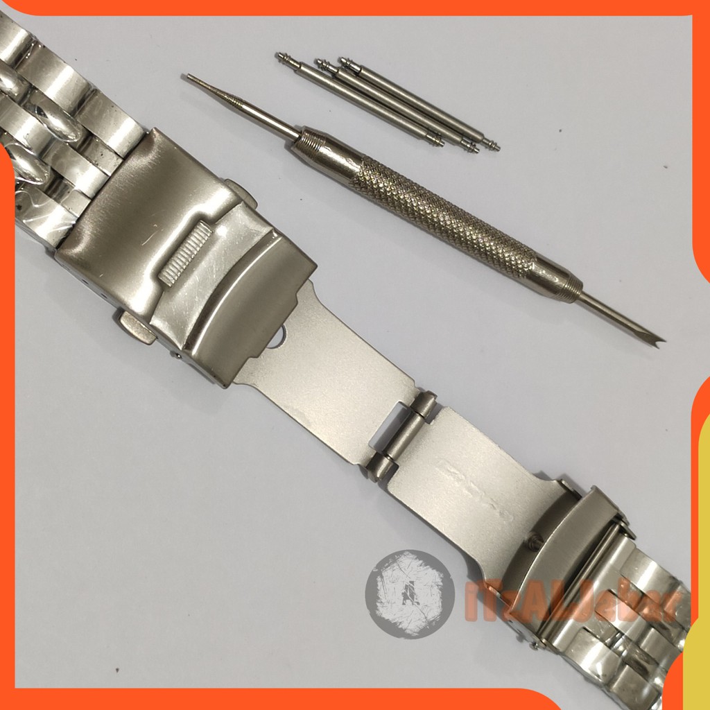 Tali jam tangan Rantai lurus 22mm Stainless steel strap Silver