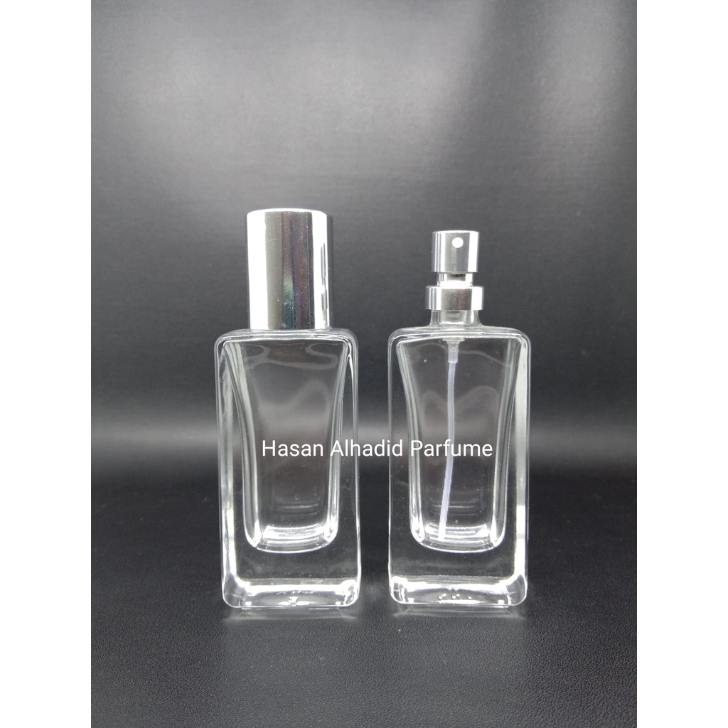 Botol Parfume V32652 30ml Pum Silver Tutup Silver Full Satuan/Pcs