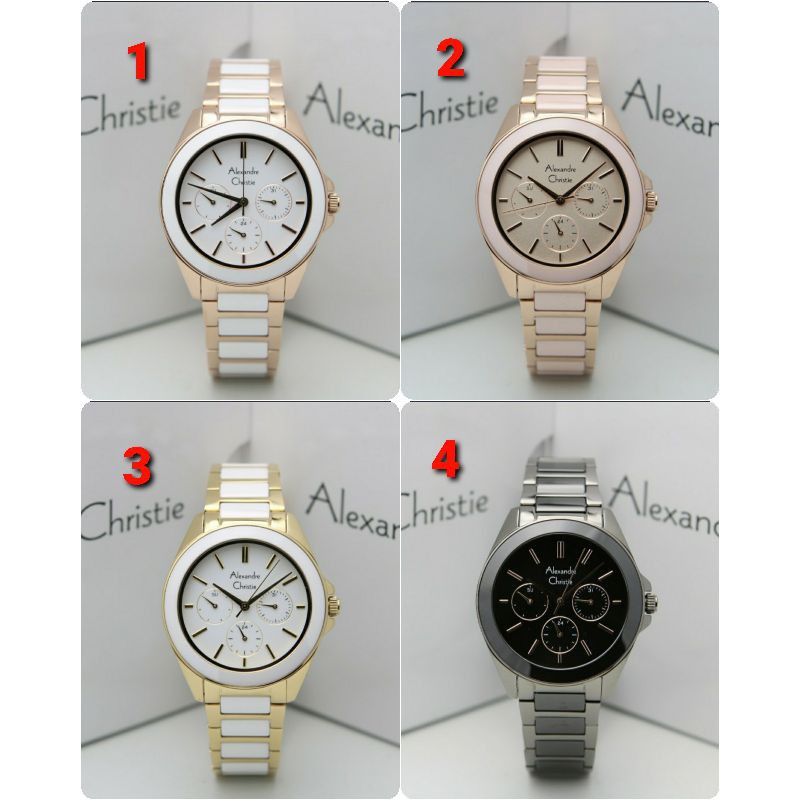 ORIGINAL GARANSI RESMI JAM TANGAN WANITA ALEXANDRE CHRISTIE CEWEK KERAMIK ALEXANDER CRISTIE AC ECHK