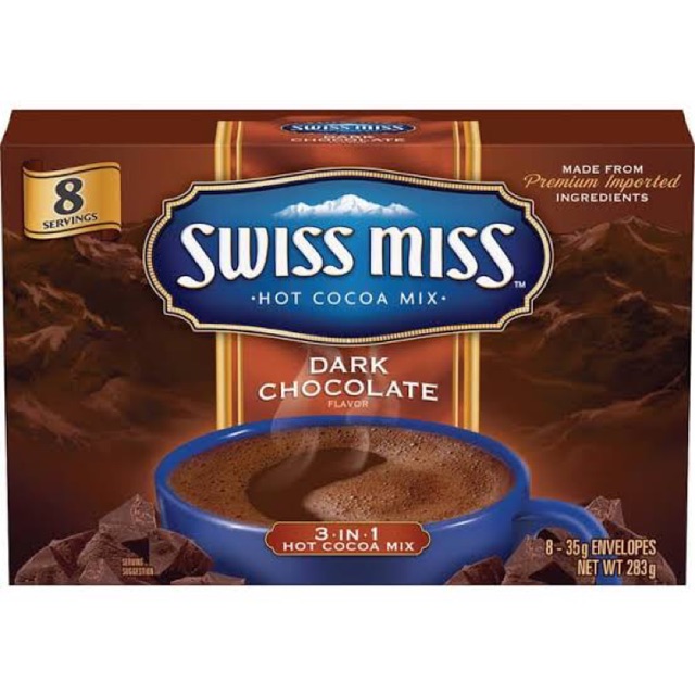 SWISS MISS HOT COCOA MIX DARK CHOCOLATE 3IN1