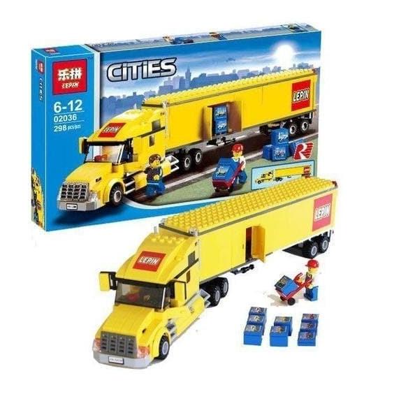 Lepin 02036 Yellow City Truck Compatible Brick 3221 82026 180031 Truk