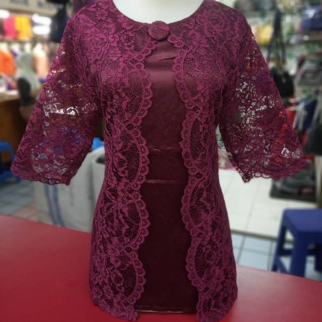 Blouse renda rompi kebaya modern