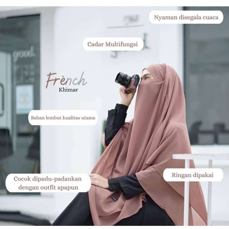 REALPICT FRENCH KHIMAR JUMBO/CADAR TALI NIQAB/NIQAB SYAR'I CADAR/FRENCH KHIMAR NEHA/FRENCKHIMAR SUPER JUMBO/FRENCH KHIMAR /FRENCH KHIMAR VIRAL