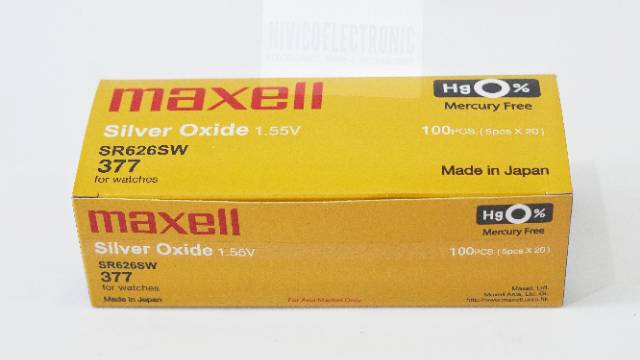 Baterai MAXELL SILVER OXIDE 377 SR626SW