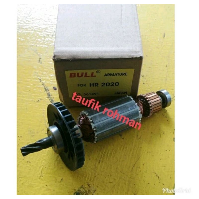 ARMATUR ANGKER ROTOR GULUNGAN DINAMO MESIN BOR BETON MERK MAKITA TIPE HR 2020