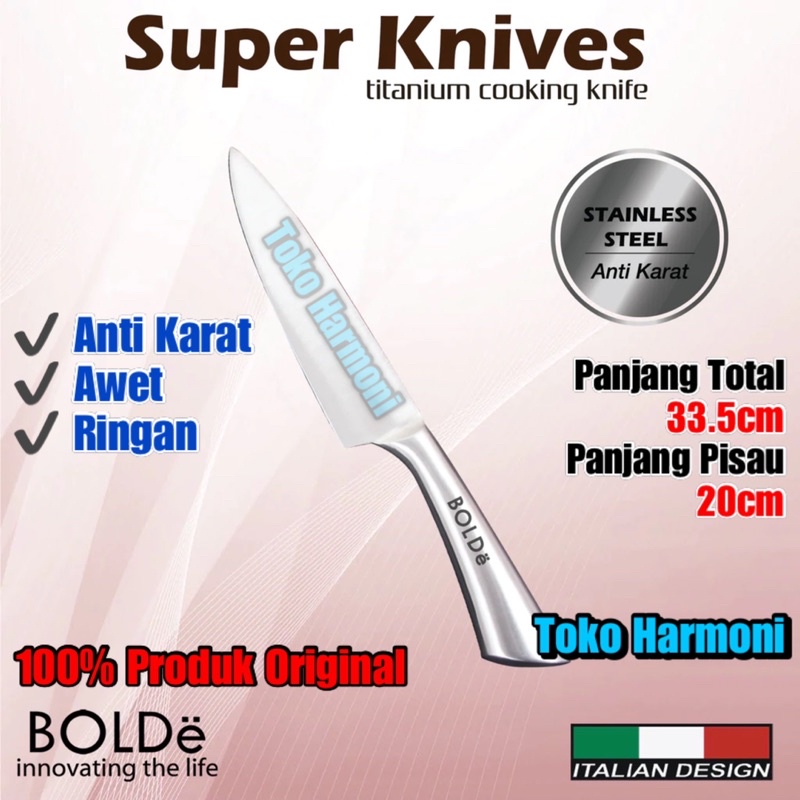 Pisau BESAR Titanium BOLDe Pisau Daging Pisau Dapur Serbaguna