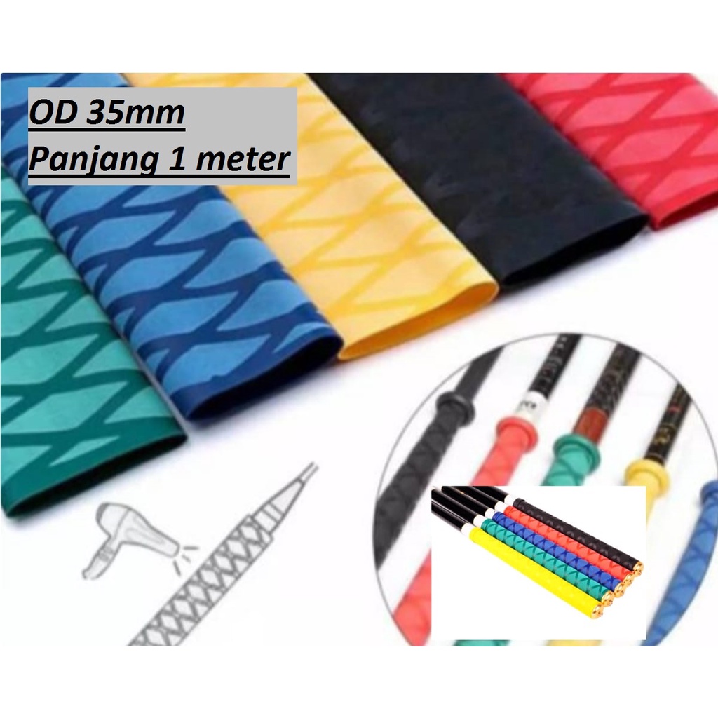 X 35mm Panjang 1 meter Grip X - Karet Bakar Joran Pancing