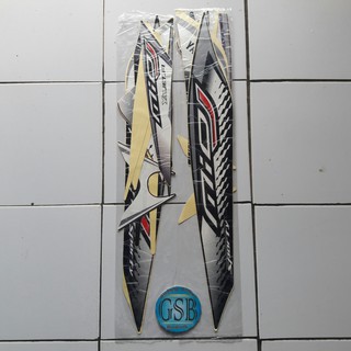  stiker  lis motor  yamaha mio j sporty 2014 hitam ungu  