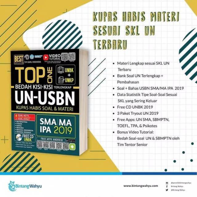Buku Top One Bedah Kisi Kisi Un Usbn Sma Ma Ipa 2019 Shopee