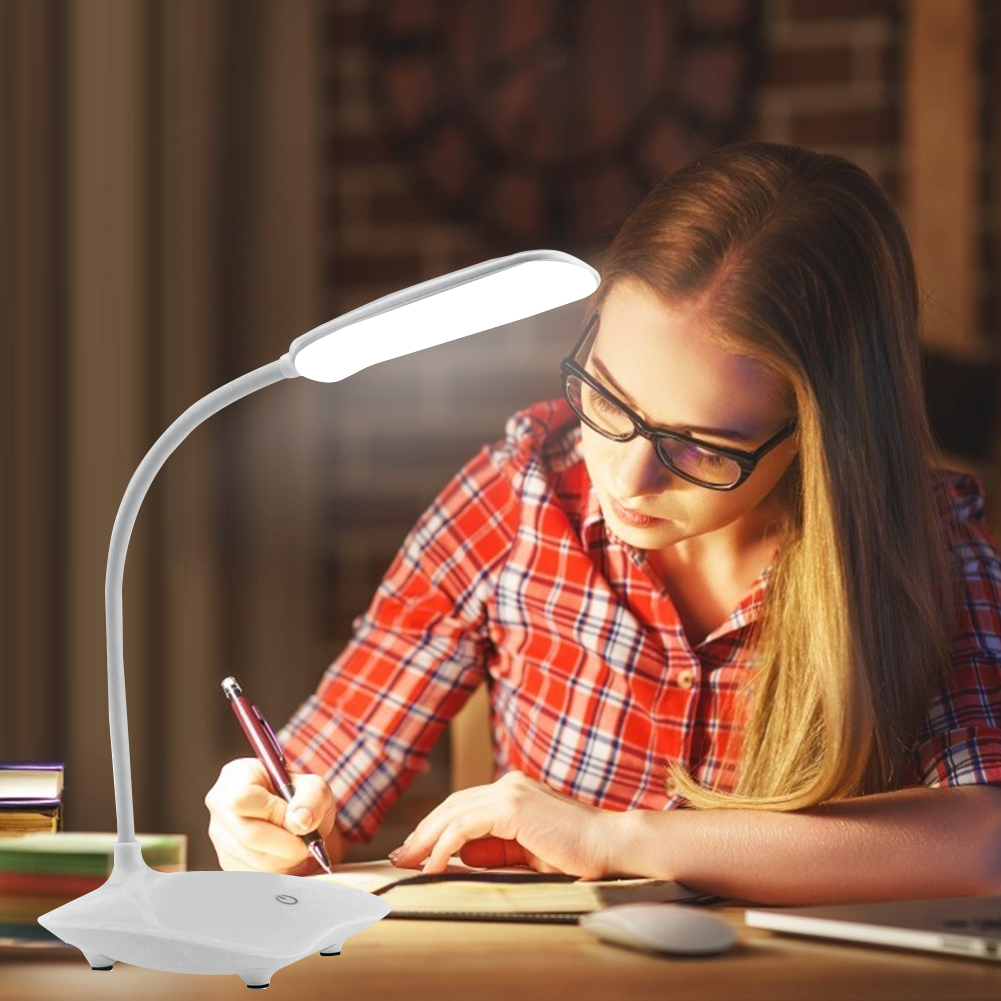 Lampu Belajar Led Dimmable Flexible Portable Dengan Port Charger Usb Dan Saklar Sentuh