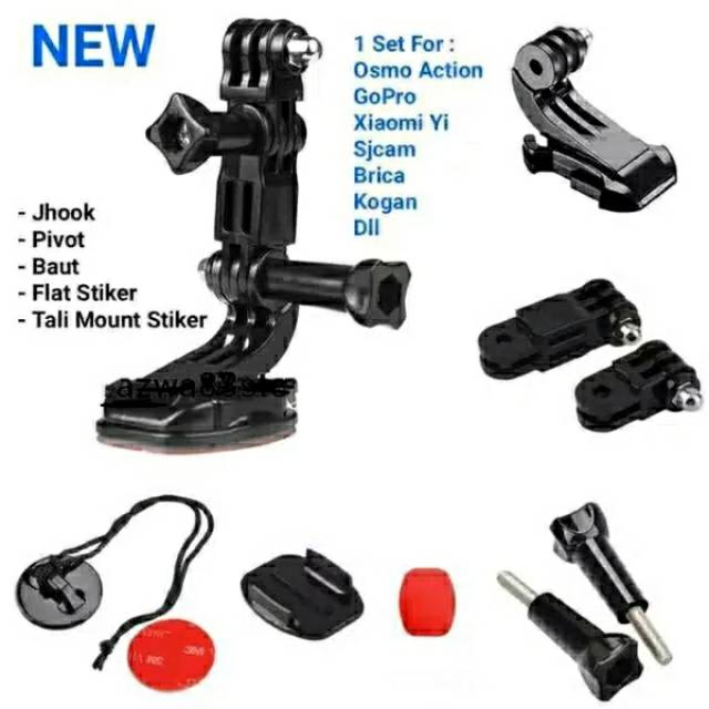 Jual Mounting Moto vlog J hook pivot arm Aksesoris Action Camera dji