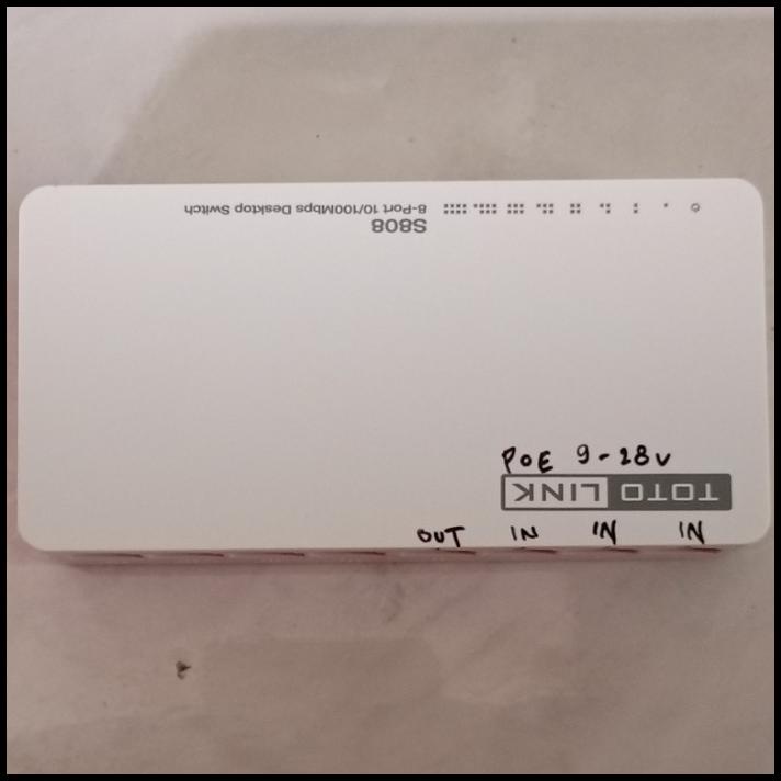 Switch Totolink S808 Modif Poe In 3 Port Poe Out 1 Port