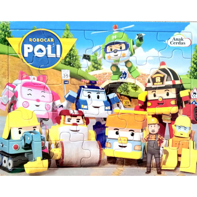 Puzzle Robocar Poli &amp; Friends Super Jumbo -+32cm