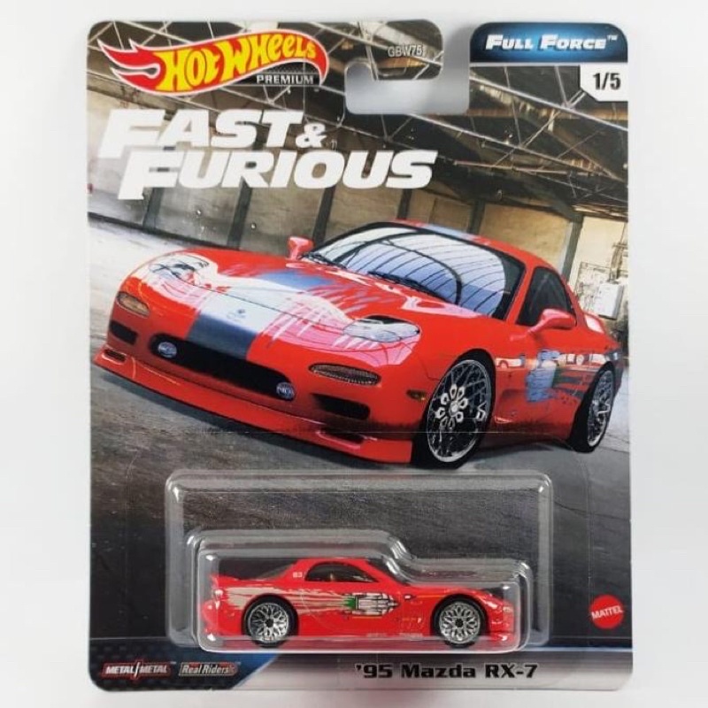 Hot Wheels Premium '95 Mazda RX-7 Merah Fast & Furious Full Force [RED] + FREE PROTECTOR CARD