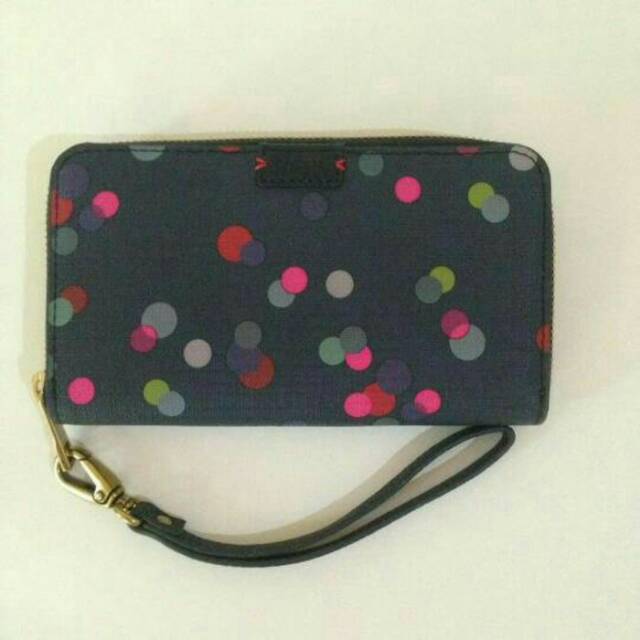 Fossil Navy Dot Zip Phone Wallet