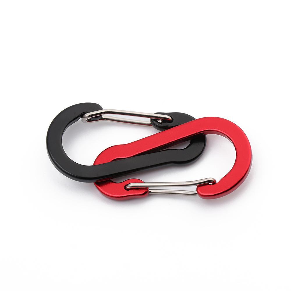 CHOOKYY 5pcs Alat Gesper Kunci Bahan Aluminium Alloy Carabiner Keychain