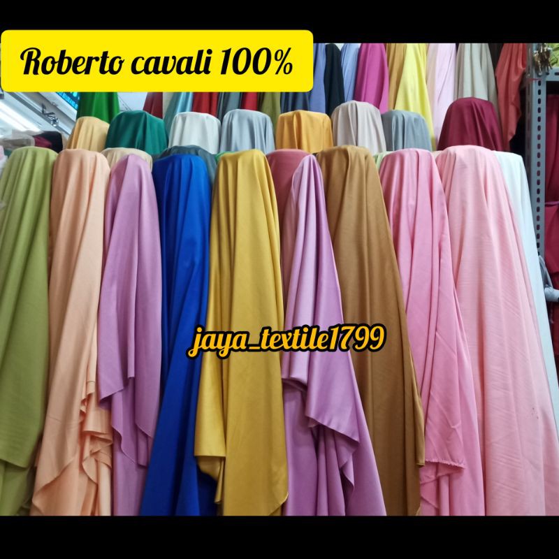 Kain Satin Roberto Cavali  ORI PREMIUM / SATIN ROBERTO CAVALI / Harga Persetengah meter