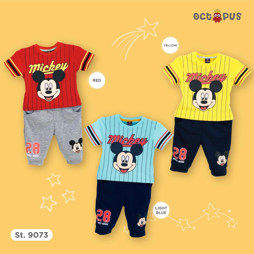 Setelan anak laki-laki 1-9 tahun mickey 28/ satu set baju anak 1-9 tahun/ set baju anak laki-laki/ k