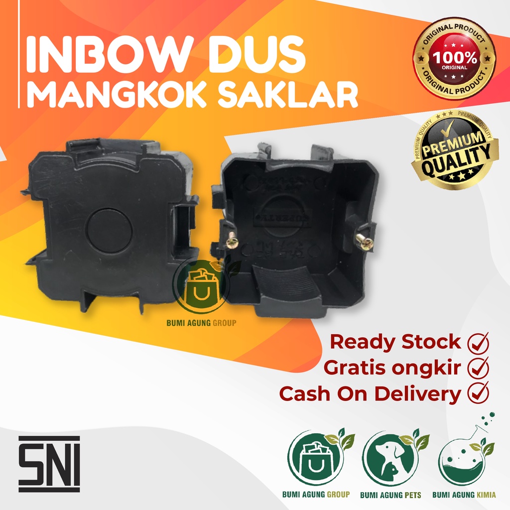 Inbow Dus / Mangkok Saklar IB dos IBdus IBdos Inbo Doss Hitam 1 gang persegi model panasonic