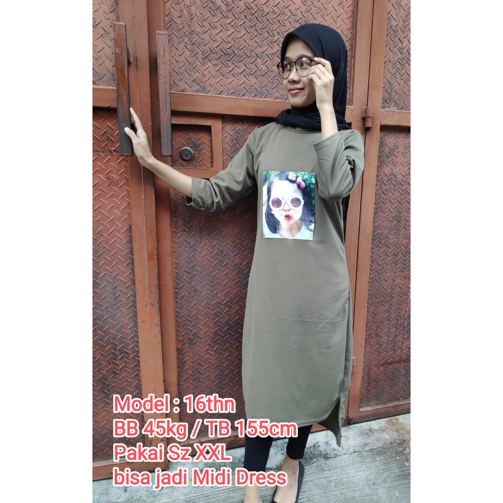 MOMOGI-MIDI DRESS KARAKTER / LONG TUNIK ALL SIZE